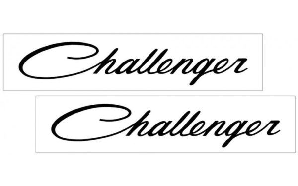 Challenger Script Name Decal Set - Small - OEM Part # QG-DCH-670