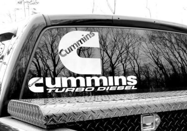 Cummins TURBO DIESEL Power Ram Rear Window 4x4 Vinyl Decal Sticker OEM 1PC New