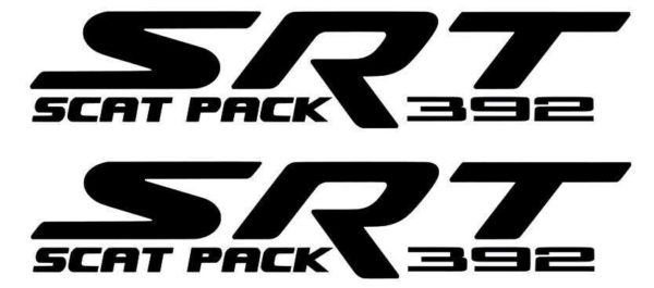 SRT Scat Pack 392 Decal For Body Windows Challenger Charger Hellcat Ram 2PC Set
