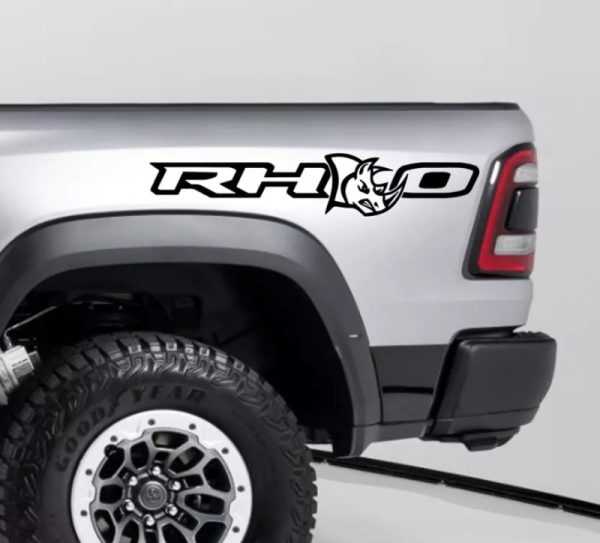 Custom Dodge Ram RHO Bedside Truck Decals 2PC Set New Fits 4x4 Trucks High Quality