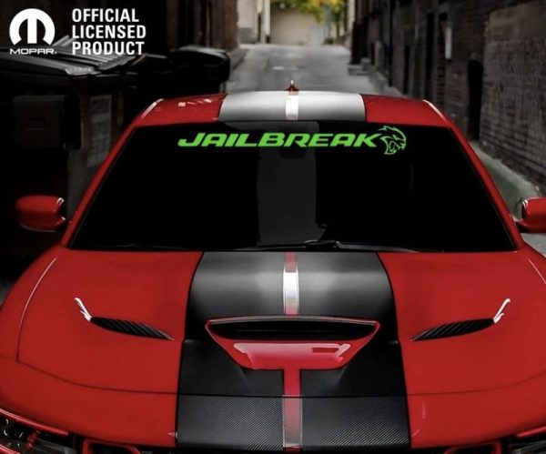OEM Dodge Challenger Charger Hellcat Jailbreak center windshield Decals New 1PC Universal Fits All Models