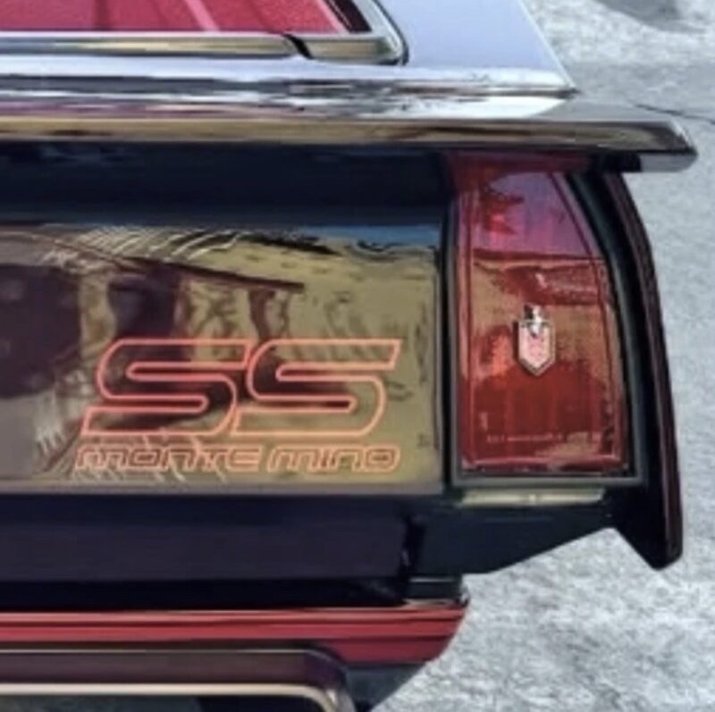 Chevy Monte Mino SS Vinyl Doors Trunk Bumper Decals Kit New 3PC Set Letters Only - Image 3