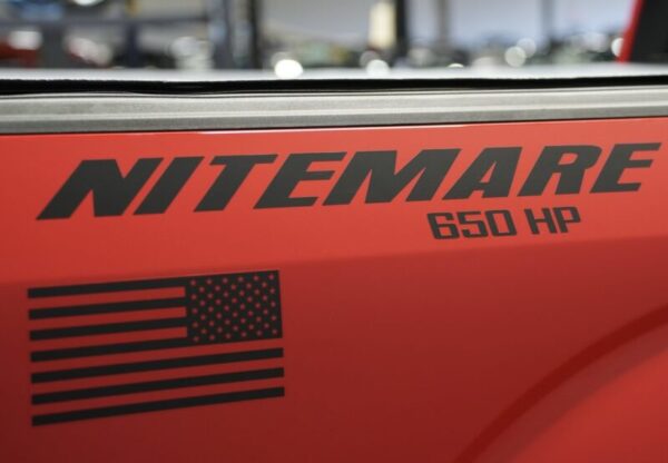 OEM ROUSH NITEMARE 650 HP & AMERICAN FLAG VINYL DECAL SET 4PC NEW FITS FORD TRUCKS