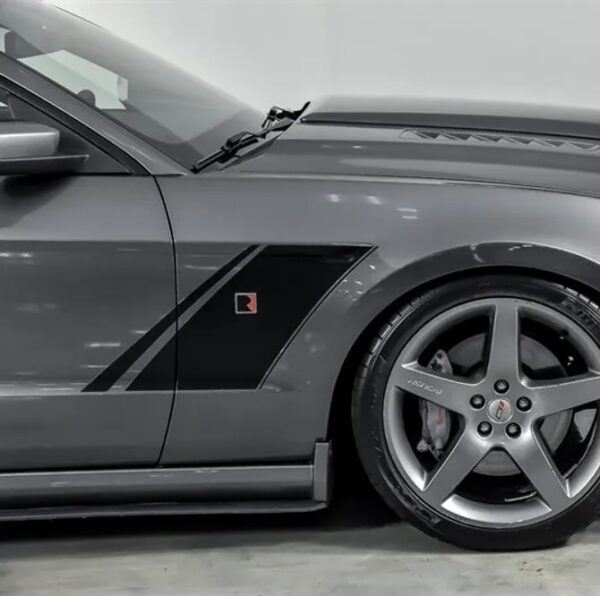 OEM ROUSH RS3 SIDE DOOR GRAPHIC DECALS NEW 2PC SET FITS MUSTANG ORACLE (GLASS BLACK)
