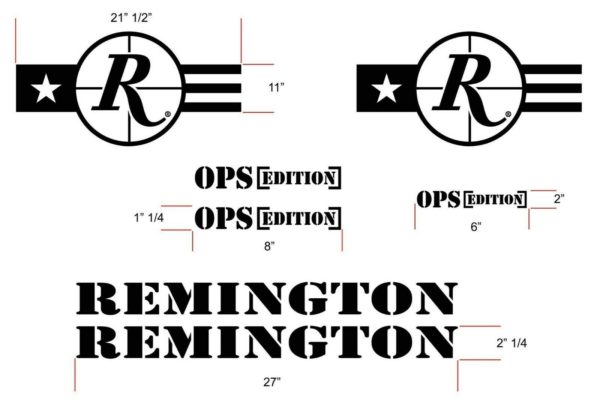 Remington OPS Edition Decal 7PC Set New Fits Jeeps Trucks Cars Universal Oracle