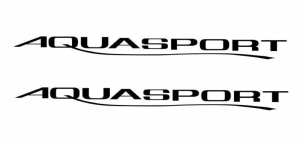 " AquaSport " Boat Marine Yacht Decals (Set of 2) - OEM New Oracle