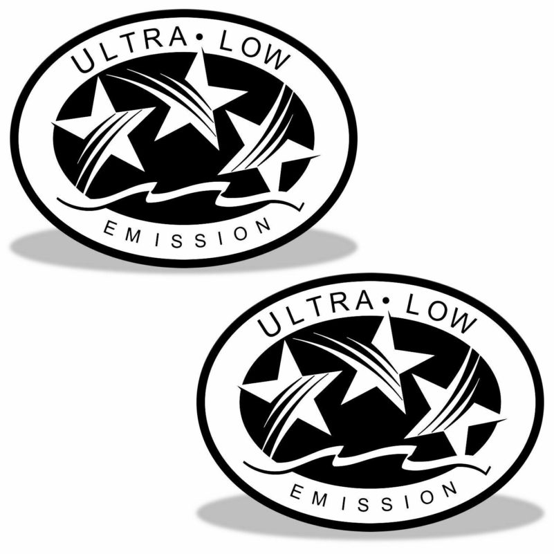" Ultra Low Emission 3 Star DOT " Boat Outboard Decals (2PC) - OEM New Oracle