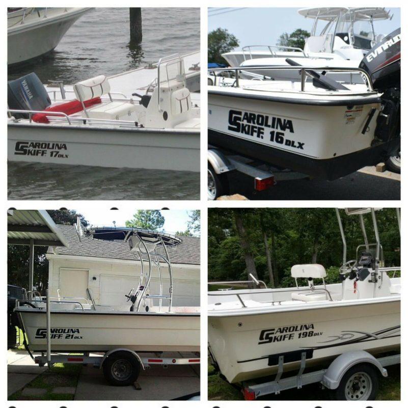 " Carolina Skiff " Boat Decals (Set of 2) OEM New Oracle All Models Available