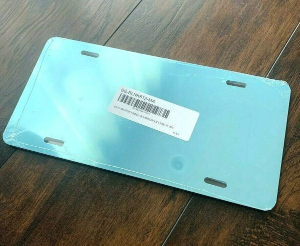 Blank License Plate Chrome Finish Aluminum New 5PC Pack Mirror High Quality