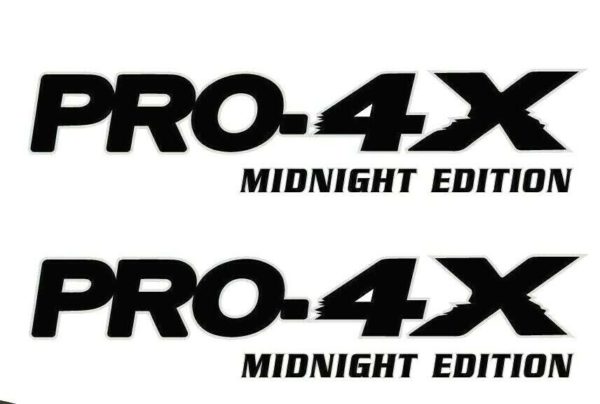 Pro 4x Midnight Edition Decals 2PC Set New Fits Jeeps Trucks Cars Universal