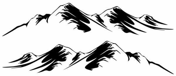 "Montana Mountain" RV Decals (1 Set Of 2) - OEM New Oracle
