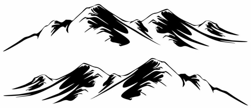 "Montana Mountain" RV Decals (1 Set Of 2) - OEM New Oracle