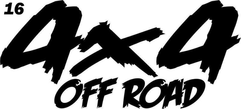 4x4 Off Road Decals 2PC Set New Fits Jeeps Trucks Cars Universal