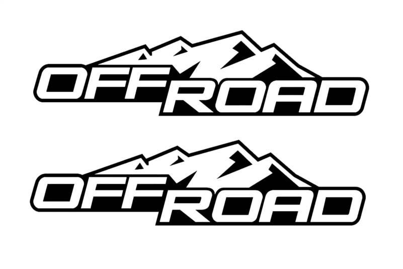 Mountain Off-Road Decal 2PC Set New Fits Jeeps Trucks Cars Universal 13"