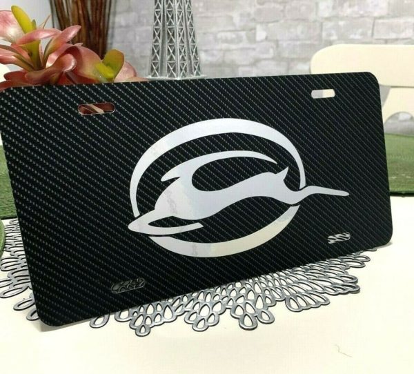 Chevrolet Impala Custom License Plate Carbon Fiber Chrome Logo Chevy Vintage SS