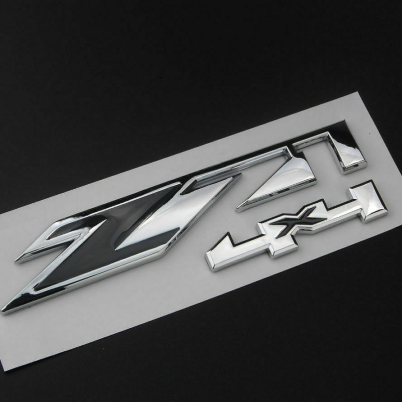 OEM Z71 4x4 Emblem Badge Fits Chevrolet Silverado Tahoe Suburban Chrome Blk 1PC
