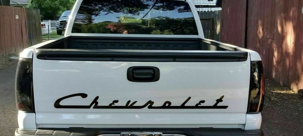 Chevy Script Vintage Chevrolet Chevy Script Body Tailgate Decal New Custom 1PC Tahoe ...