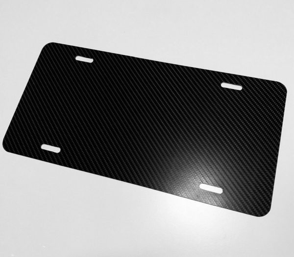 Blank Carbon Fiber License Plate Custom Vinyl Coated New 1PC Weatherproof Custom