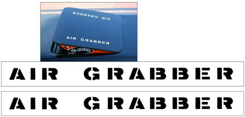 Air Grabber Hood Scoop Decal Stickers OEM 2PC Set New
