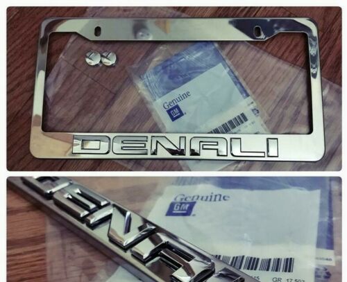 Denali Tahoe Sierra 3D License Plate Frame New 1PC Fits All Models Chevy GMC