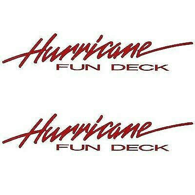 " Hurricane Fun Deck Boat " Marine Decals (Set Of 2) - OEM New Oracle