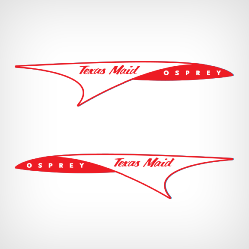 " Osprey Texas Maid " Boat Marine Decals (Set of 2) - OEM New Oracle
