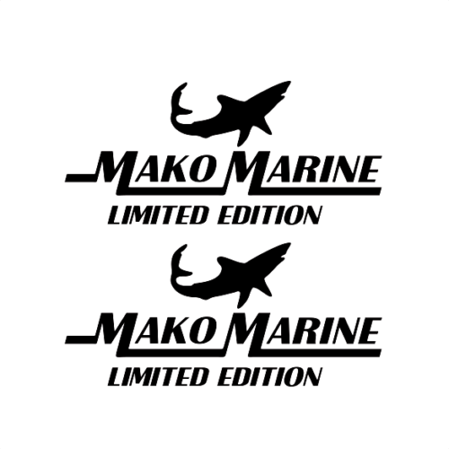 " Mako Limited Edition " Boat Marine Decals (Set of 2) - OEM New Oracle