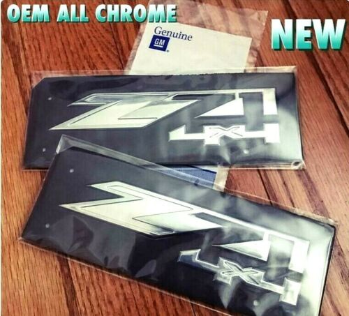 OEM Z71 4x4 Emblem Badge Fits Chevrolet Silverado Tahoe Suburban Chrome 2PC