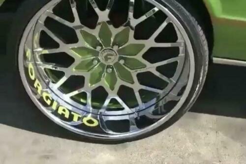 Forgiato Wheels " Big Lip Decal " New OEM Genuine 4PC Set Rims Chrome Staggered