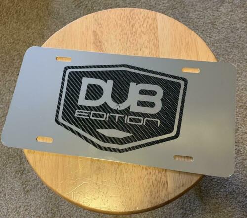 Dub Edition logo License Plate Custom New Aluminum Black & Chrome Ram Challenger