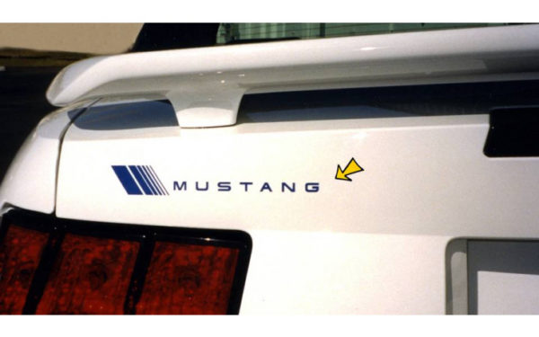 Mustang Fader Trunk Decal - Mustang Name Part # N206M-TL