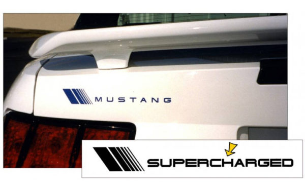 Mustang Fader Trunk Decal - Supercharged Name Part # N206SC-TL
