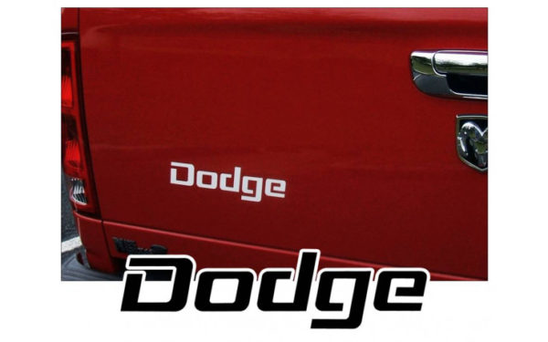 Dodge Name Decal - Small - 2PC Set OEM Part # QG-DD-485