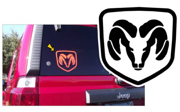 Dodge Ram Head Decal - OEM 2PC SET  Part # QG-DT-472