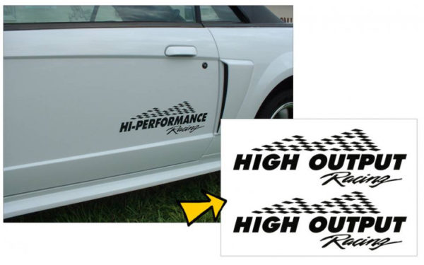 High Output Racing Decal Set - 6" x 18" Part # N395-HO
