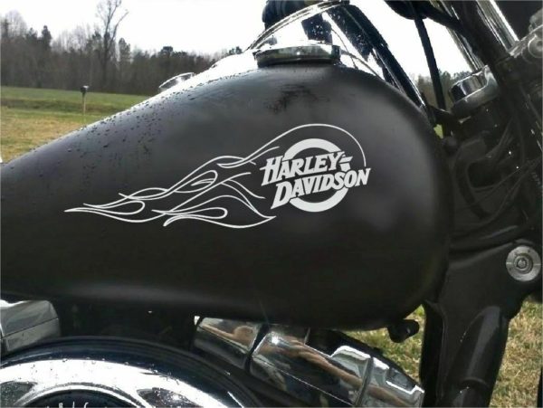 OEM Harley Davidson Motorcycle Flames Gas Tank Decals 2PC Set New Custom Colors