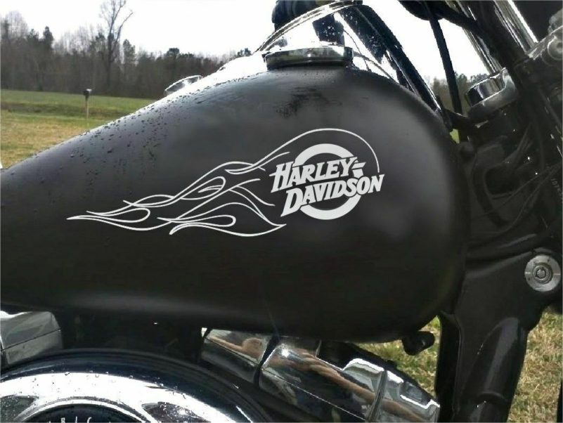 OEM Harley Davidson Motorcycle Flames Gas Tank Decals 2PC Set New Custom Colors