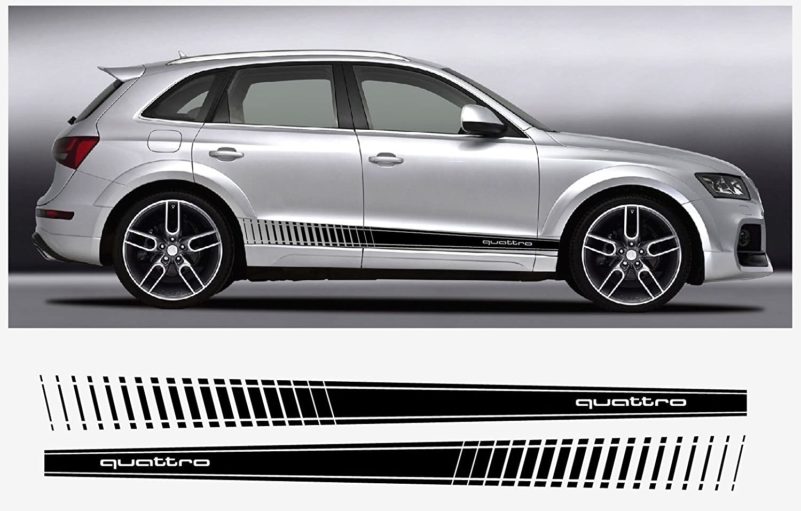 Audi Q5 Quattro OEM Style Decal New Universal High Quality 2PC Set
