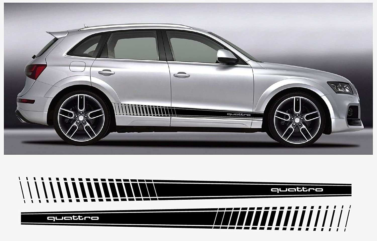 Audi Q5 Quattro OEM Style Decal New Universal High Quality 2PC Set KLP Customs