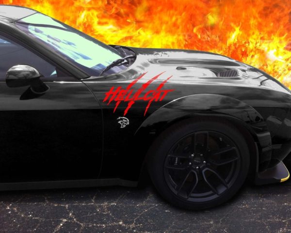 2008-2020 Dodge Challenger HELLCAT Quarter Panel Decal Kit  Driver & Passenger Sides SRT SRT8