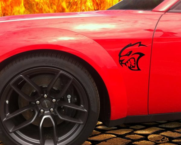 Dodge Challenger HELLCAT Decal Kit  Includes Two Decals Mopar