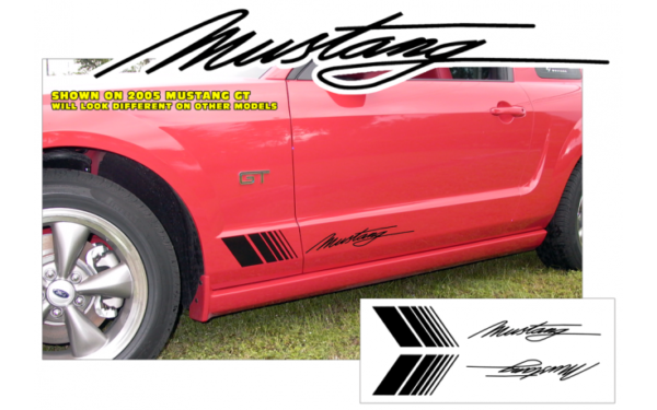 Mustang Small Fader Decal Kit - Mustang Script Name Part # N207-MS
