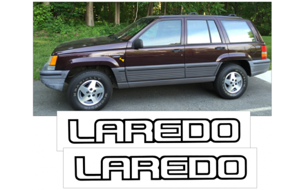 1993-96 Jeep Grand Cherokee GR - LAREDO Front Fender Decal Set Part # QJ-GR-9396-J245