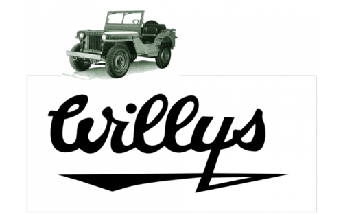 Jeep - WILLYS name Logo Decal - Script Part # QJ-MB-W-J407