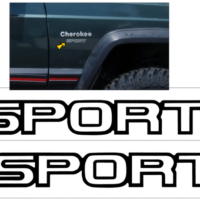 Graphic Express Sport Fender Decal Set For Jeep Cherokee XJ 1994-1996 – QJ-J174, 3M Vinyl