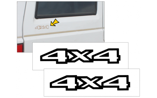 1993-97 Jeep Cherokee XJ 4x4 Quarter Panel Decal Set Part # QJ-XJ-9396-J170