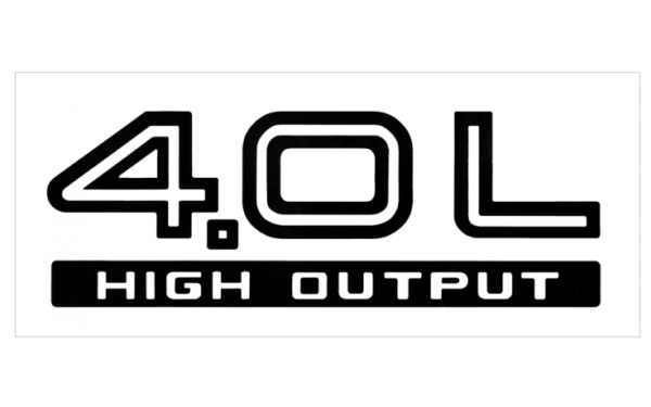 1991-06 Jeep 4.0 L High Output Decal - OEM Part # QJ-CZZZ-9106-J178