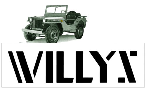 Jeep - WILLYS name Logo Decal Part # QJ-MB-W-J401