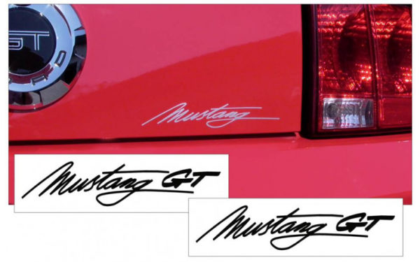 Mustang GT Script Decal Set - OEM Part # N543-MG