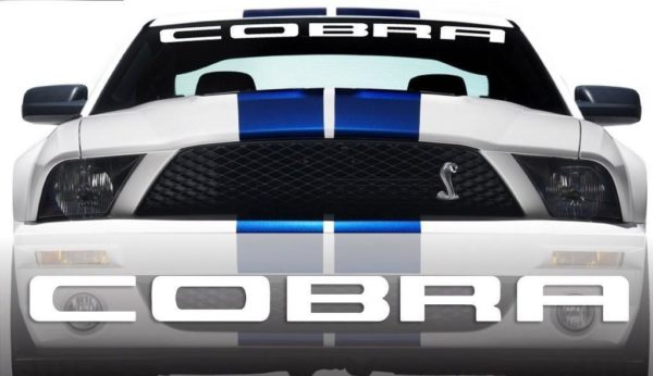 FORD MUSTANG COBRA WINDSHIELD DECAL BANNER STICKER OEM GT SALEEN SHELBY